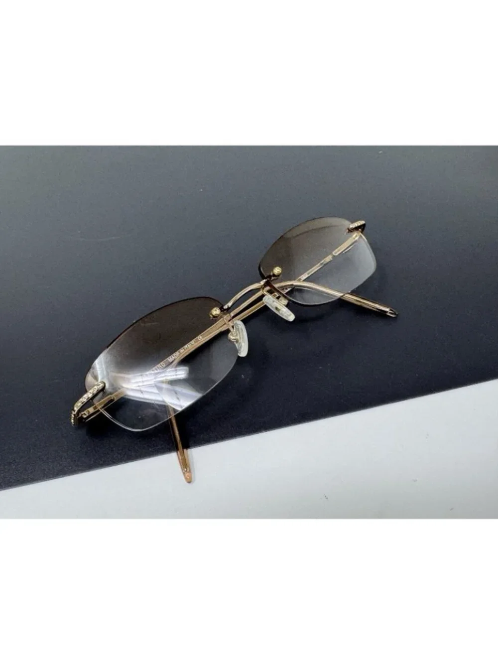 Valentino Eyeglasses, Frames Only, V5288 02S Gold 50 - 17-135, Rimless, Italy